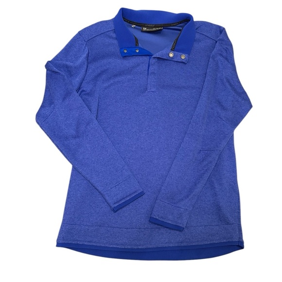 💙 Under Armour ColdGear ¼ Snap Pullover 🧊 Blue Men’s XL Athletic Layer ✨ - Picture 1 of 4